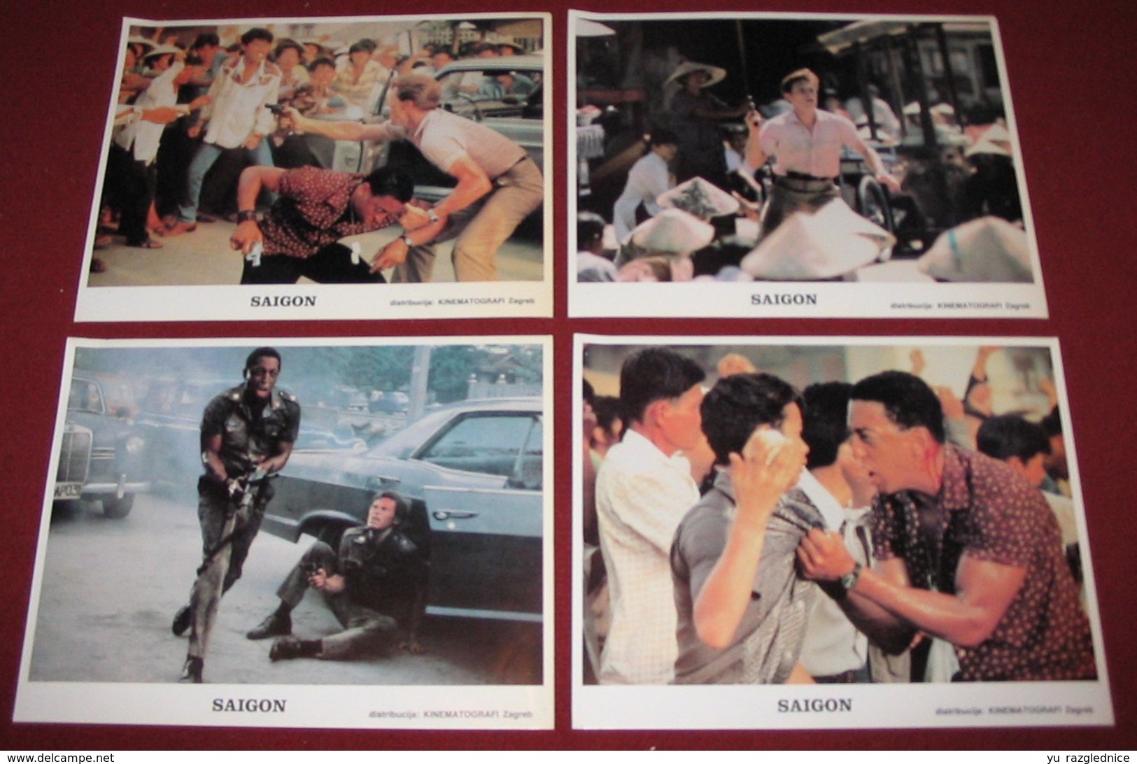 Willem Dafoe OFF LIMITS Gregory Hines  4x Yugoslavian Lobby Cards - Foto's