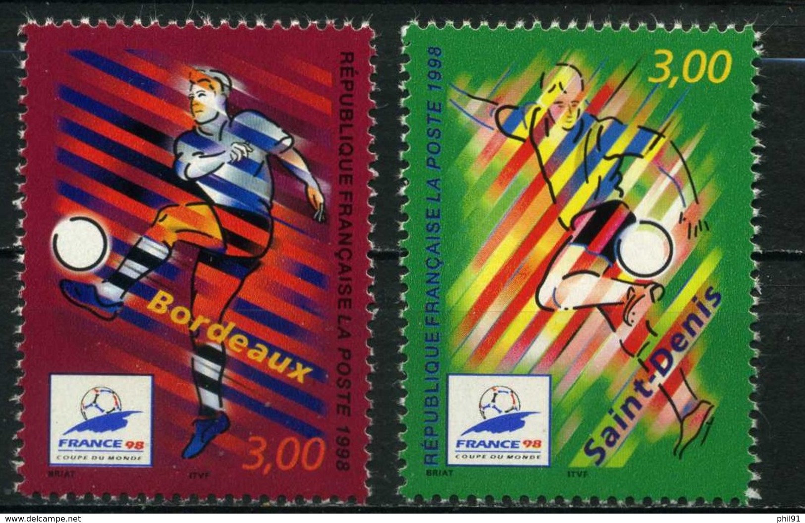 FRANCE     Coupe Du Monde De Football 1998    N° Y&T  3130 Et 3131  ** - Neufs