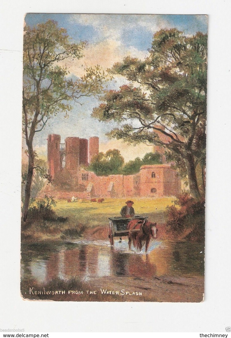 KENILWORTH CASTLE FROM THE WATER SPLASH ART DRAWN ART DRAWN - Other & Unclassified