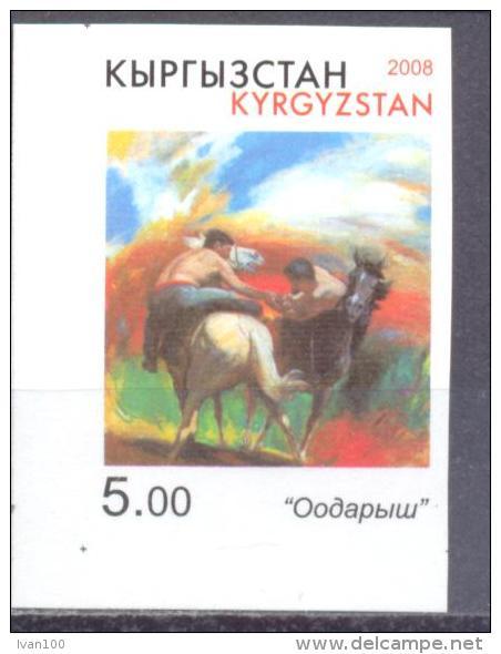 2008. Kyrgyzstan, Kyrgyz National Games, Stamp IMPERFORATED, Mint/** - Kirgisistan