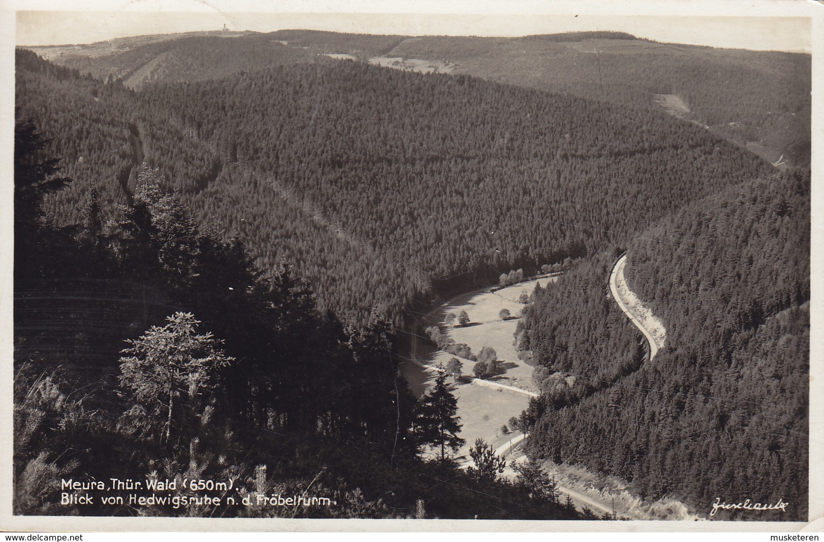 Germany PPC Maura, Thür Wald Blick Von Hedwigsruhe N. D. Fröbelturm MEURA 1935 Echte Real Photo Véritable (2 Scans) - Rudolstadt