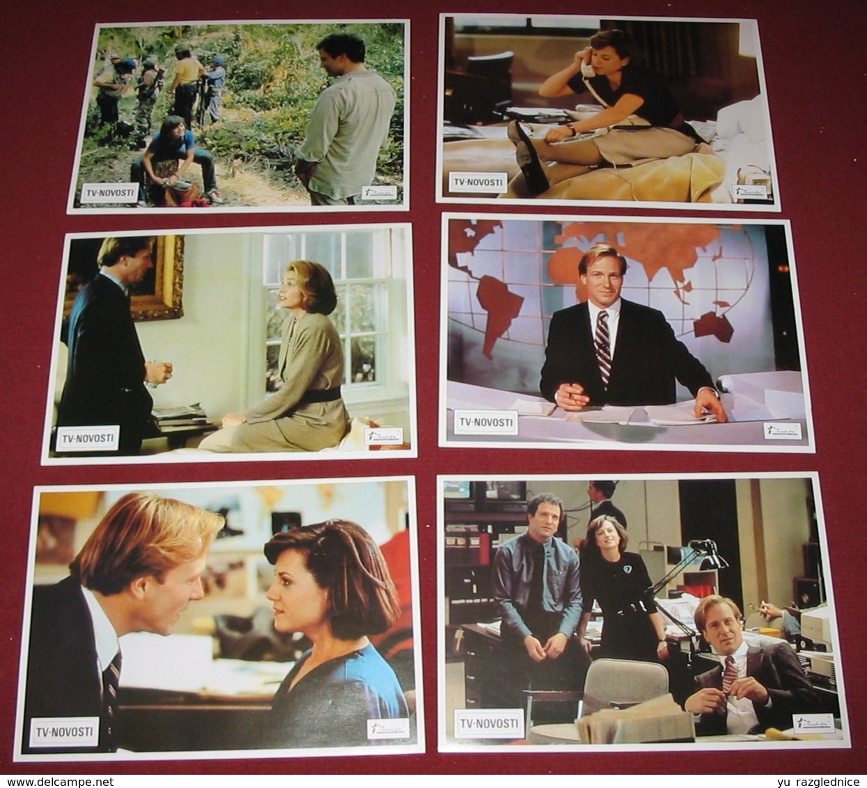 William Hurt BROADCAST NEWS Holly Hunter 6x Yugoslavian Lobby Cards - Photographs