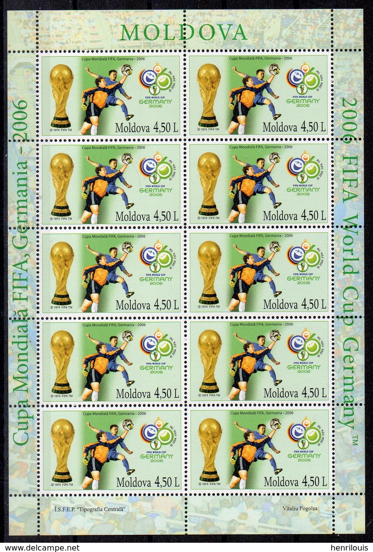 MOLDAVIE  Timbres Neufs ** De 2006    ( Ref 6310 )  Sport  Football - Moldavie