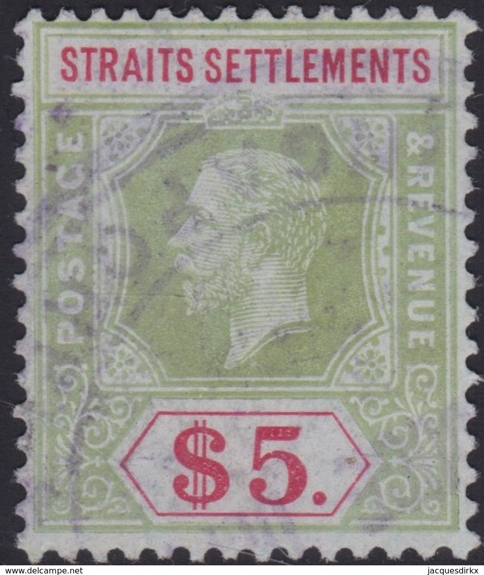 Straits Settlements    .   SG  . 212a   Fiscal      .  O      .    Gebruikt       .   /    .   Cancelled - Straits Settlements