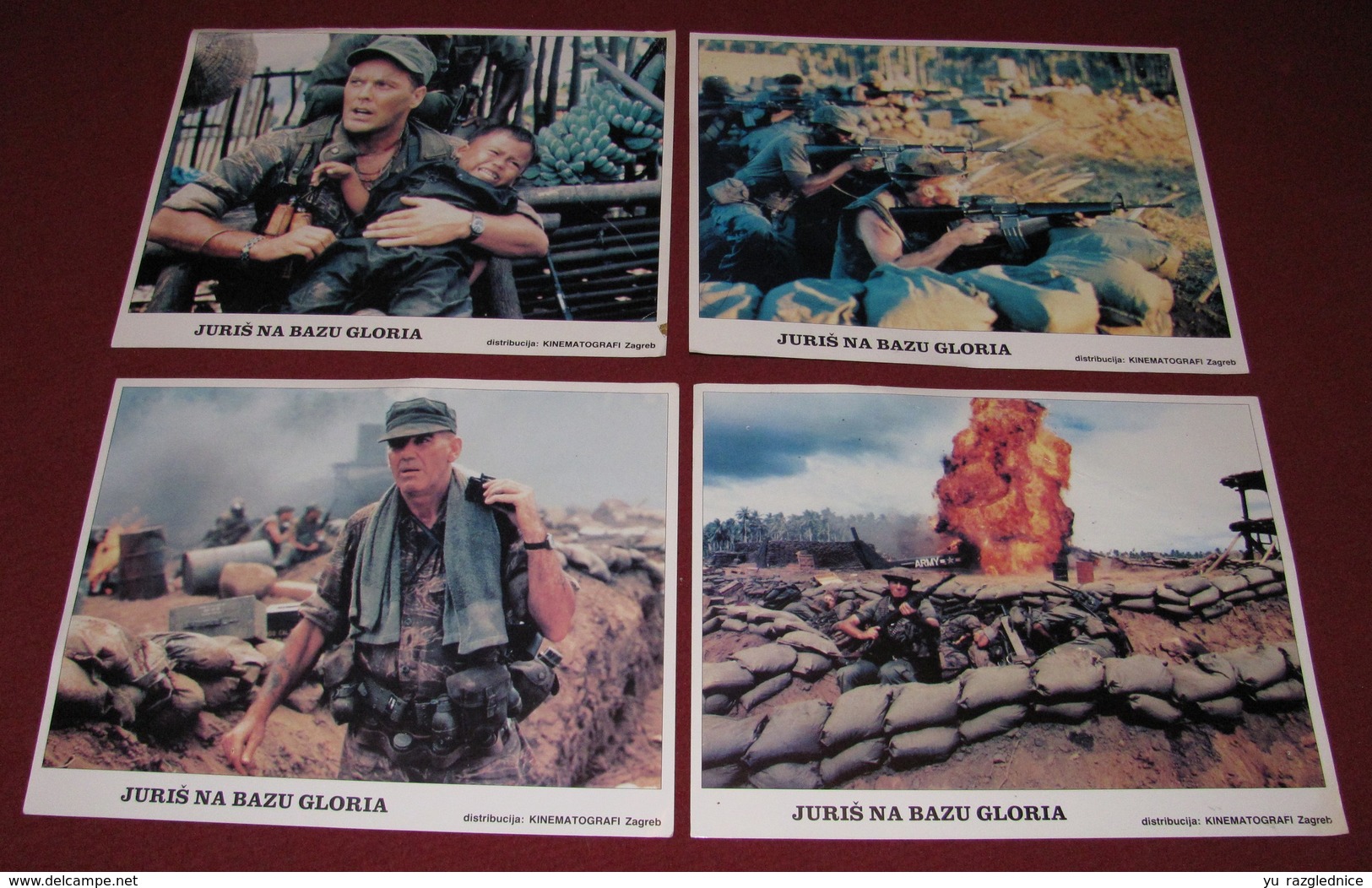 Wings Hauser - The Siege Of Firebase Gloria - Brian Trenchard-Smith  - 4x Yugoslavian Lobby Cards - Foto's