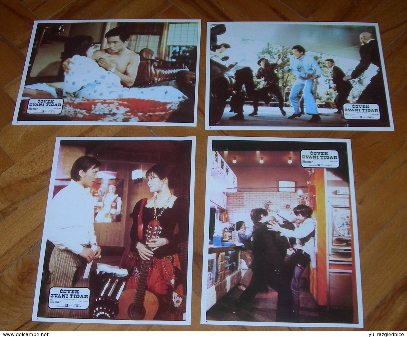 Yu Wang A MAN CALLED TIGER Kawai Okada Wei Lo 4x Yugoslavian Lobby Cards - Photographs