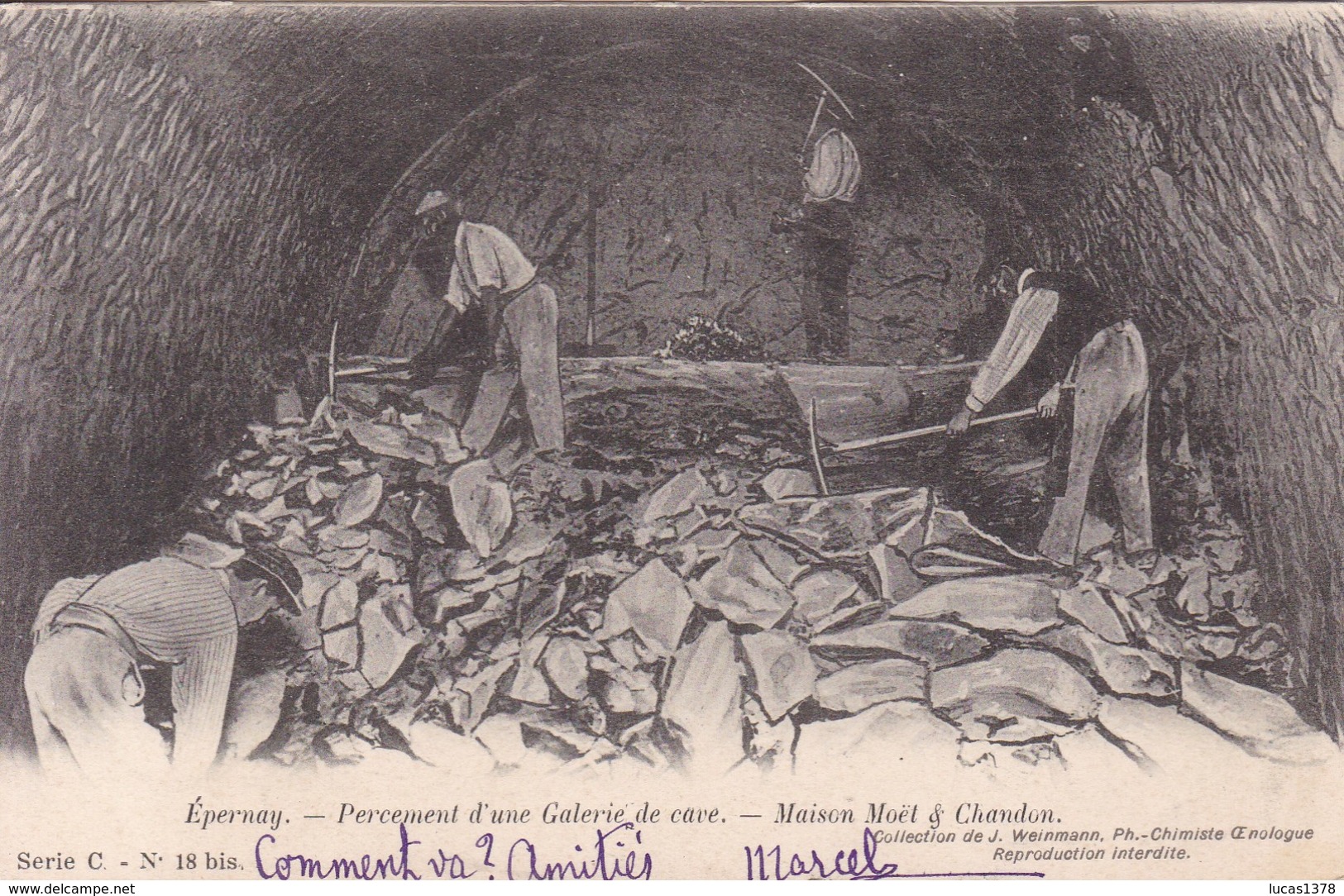 51 / EPERNAY Percement D'une Galerie De Cave - Maison Moët Et Chandon / PRECURSEUR 1903 / TBE - Esternay