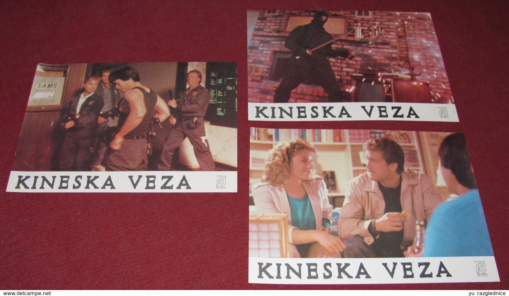 Yung Henry Yu CHINATOWN CONNECTION Lee Majors II - 3x Yugoslavian Lobby Cards - Foto's