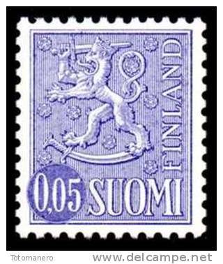 FINLAND, M-63 Lions Definitives 0,05 Type II HaP** - Nuovi