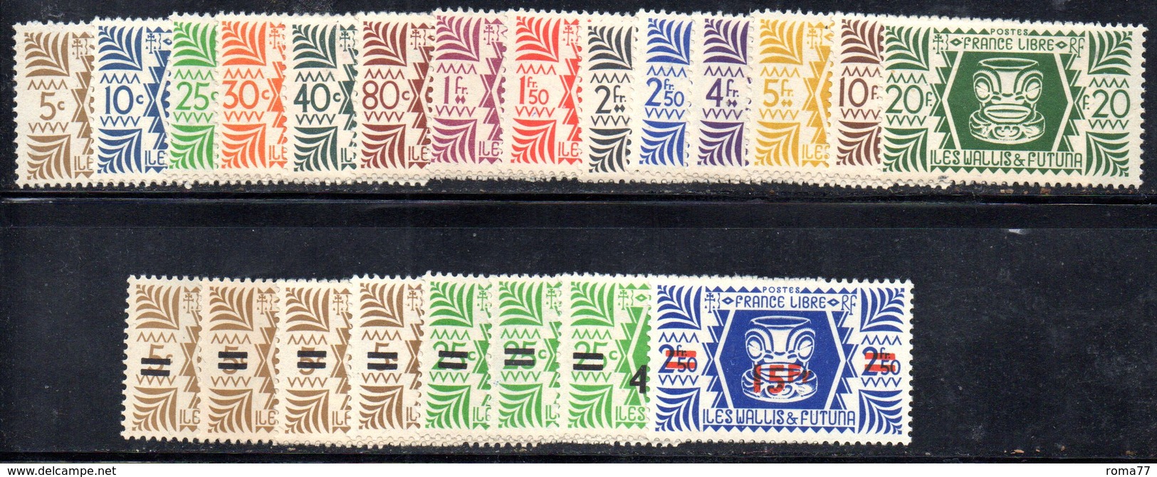 BIG/F - WALLIS ET FUTUNA , Yvert Serie N. 133/146 + 148/155  *  Linguellata  (2380A) - Nuovi