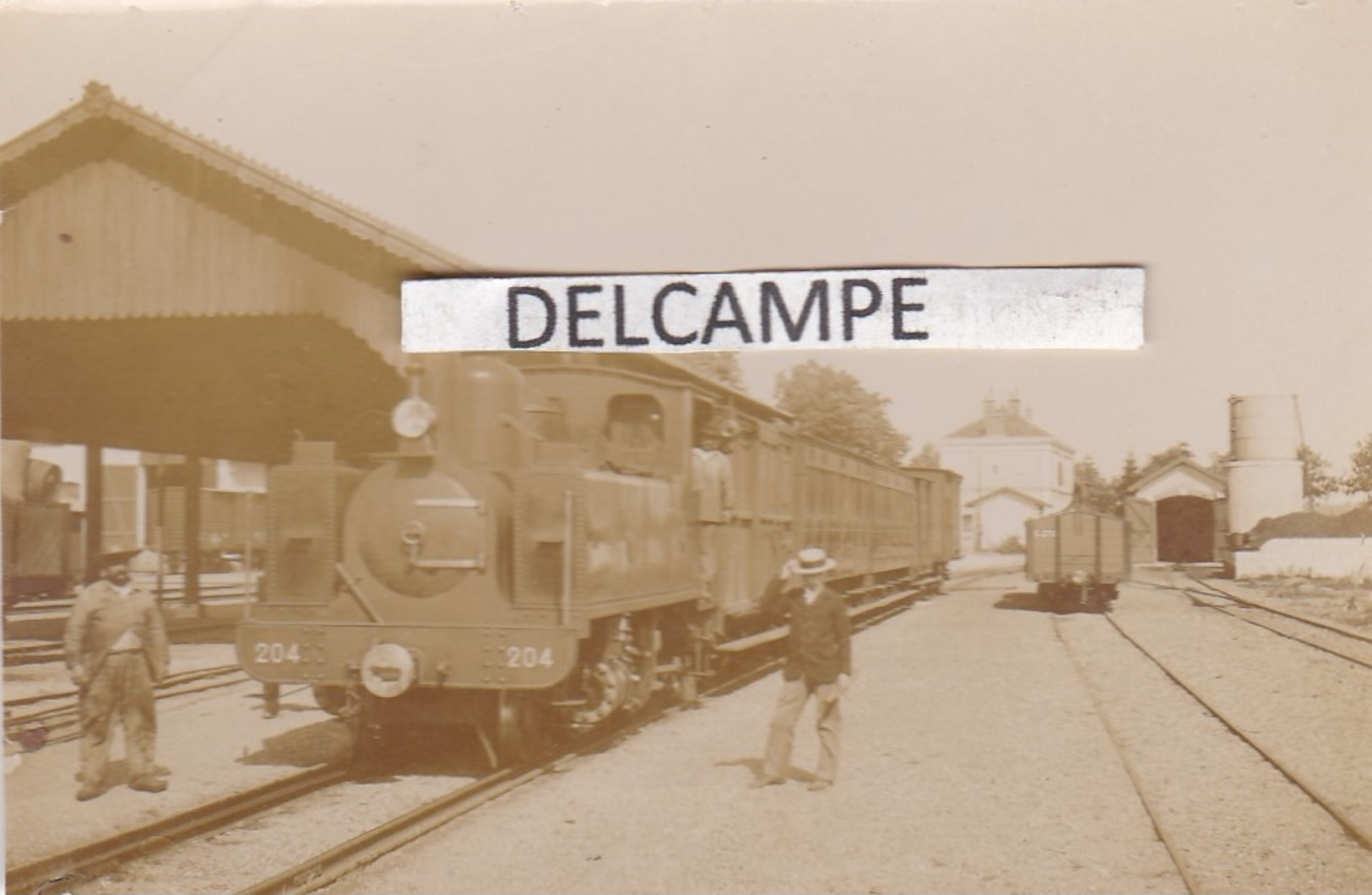 BOURBON LANCY  AUTUN   PARAY LE MONIAL 1900 - Photo D'un Train En Gare, Gros Plan De La Locomotive ( Saône Et Loire ) - Lieux