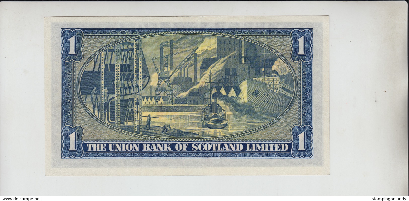 AB208. The Union Bank Of Scotland Ltd £1 Note 8th December 1952 #F/35 864908  FREE UK P+P - 1 Pond