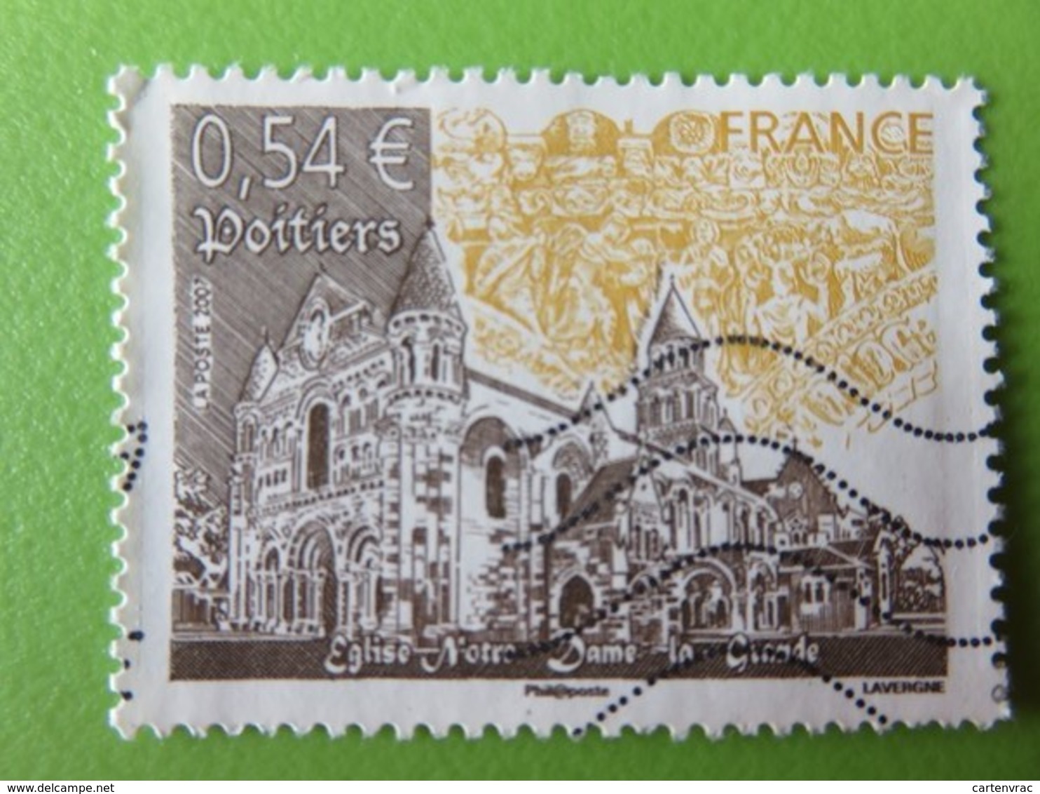 Timbre France YT 4062 - 80ème Congrés Philatélique à Poitiers - Eglise Notre-Dame De La Grande - 2007 (sans Vignette) - Used Stamps