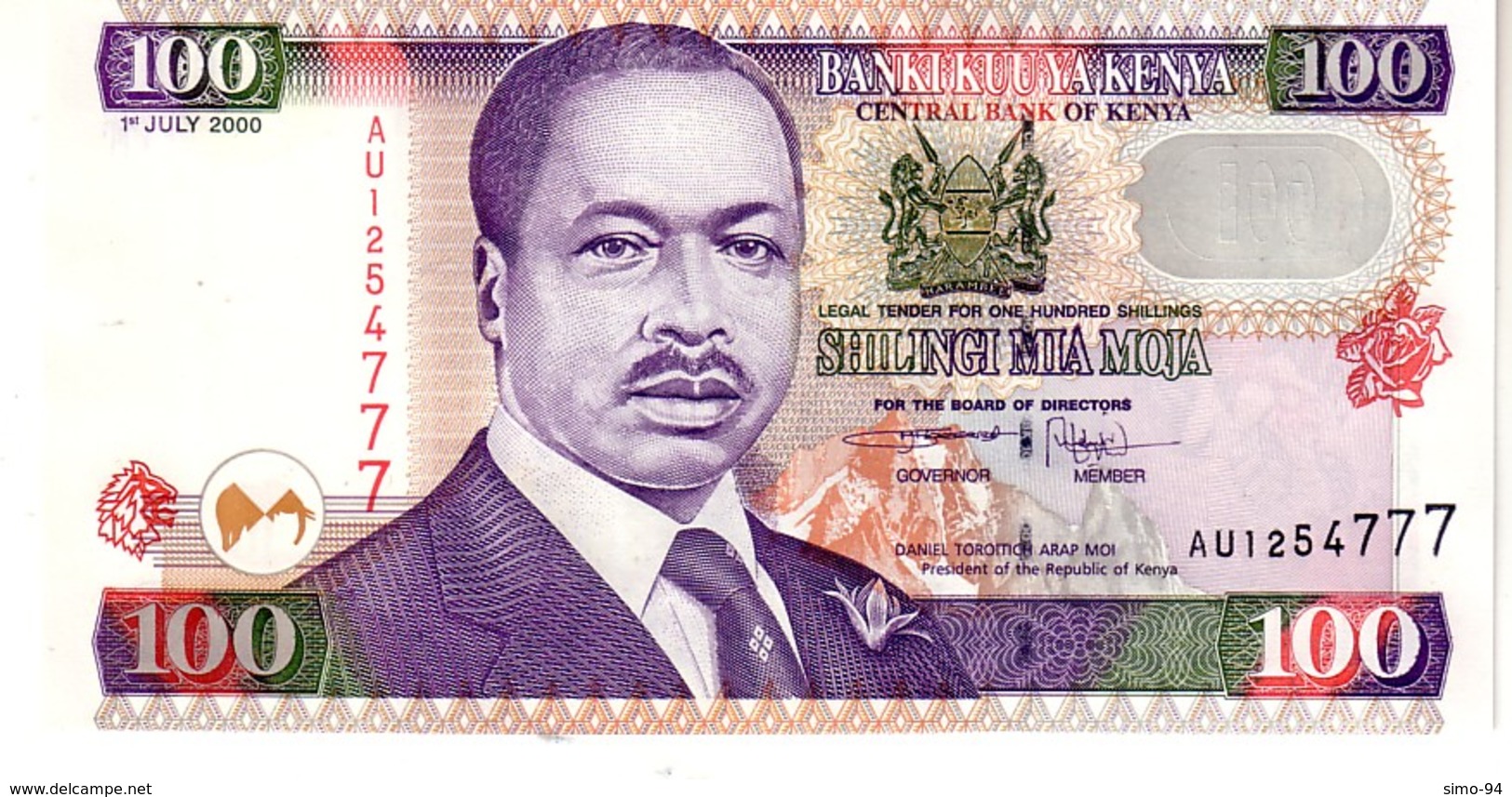 Kenya P.37  100 Shilings 2000  Unc - Kenia