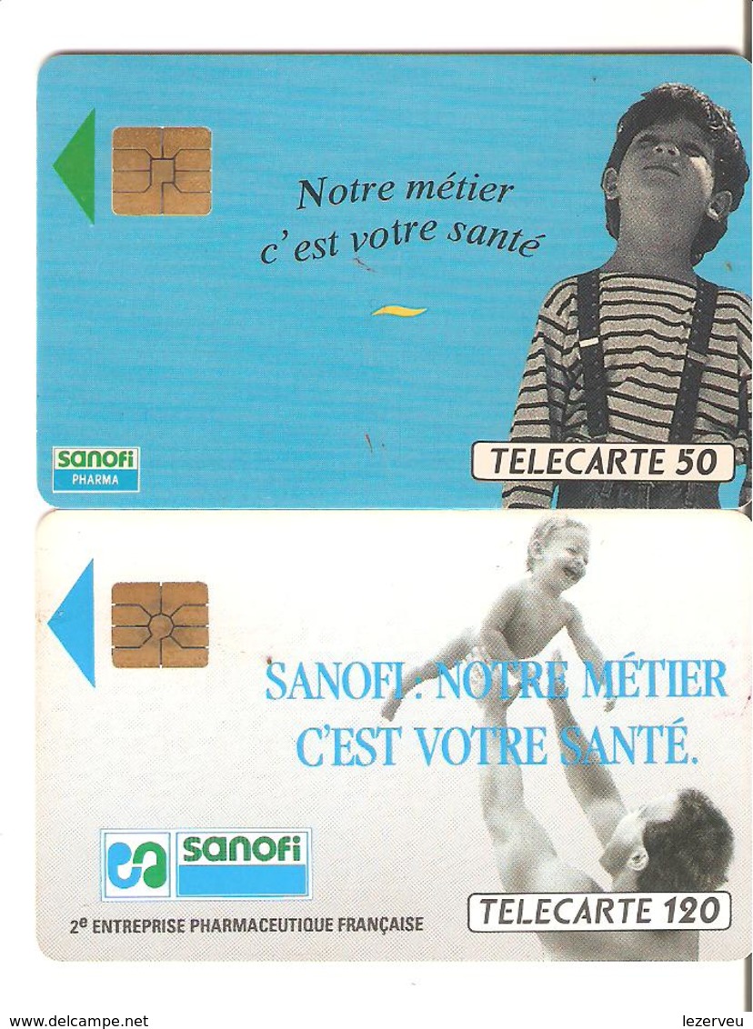 TELECARTES LOT DE 2 SANOFI - 1990