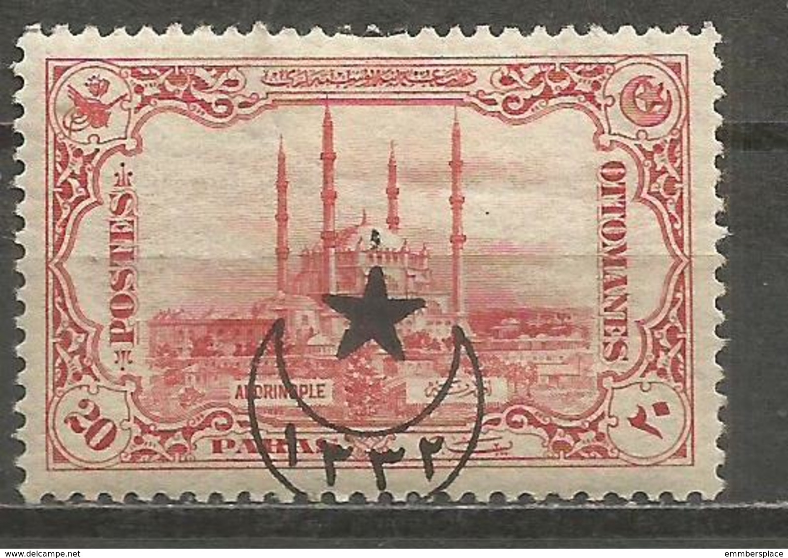 Turkey - 1916 Adrianapole Overprint 20pa  MH *    Mi 468   Sc 416 - Unused Stamps