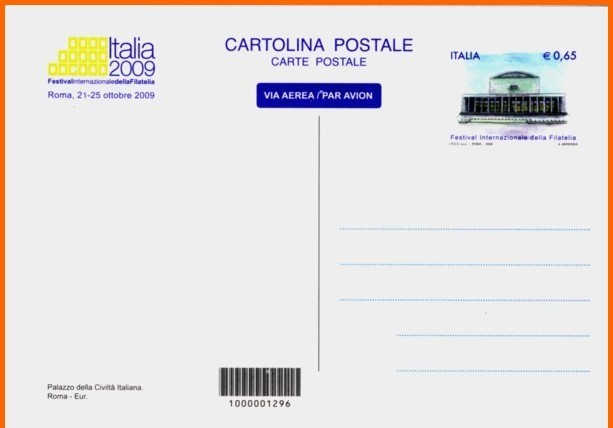 Italia 2009 - "Festival Della Filatelia" - Serie 4 Cartoline Postali - Interi Postali