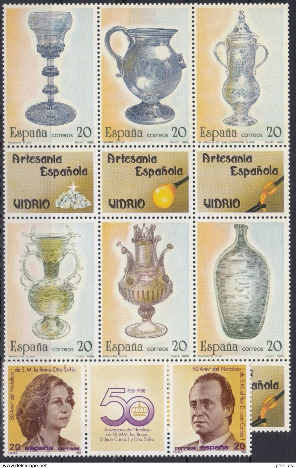 ESPAÑA 1988 Nº 2927/2985 AÑO NUEVO COMPLETO,55 SELLOS,2 HB,1 CARNET - Años Completos