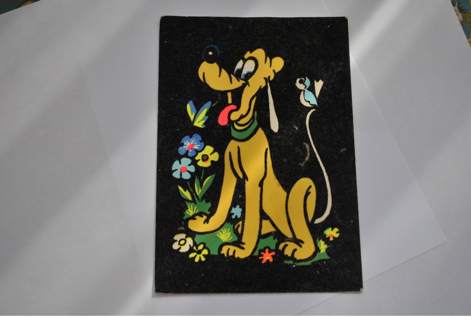 Carte En Feutrine Disney Pluto Le Chien - Other & Unclassified