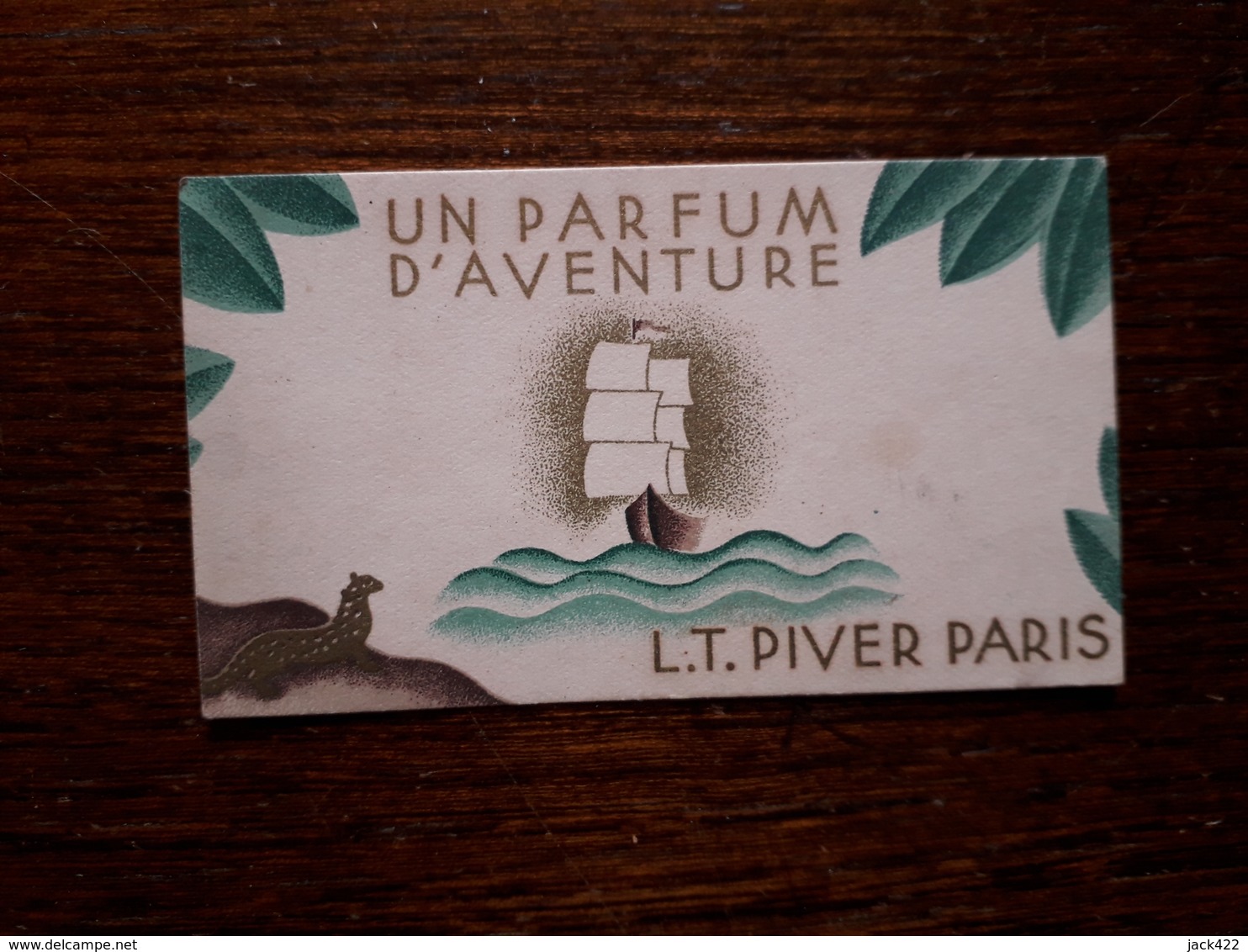 L16/65 Mini Calendrier Publicitaire. 1937 / 1938; Un Parfum D'aventure L.T.Piver. Paris - Petit Format : 1921-40