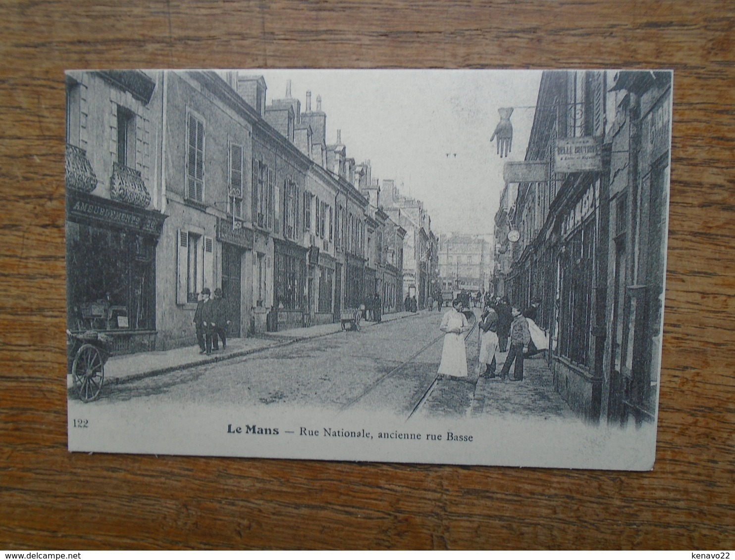 Cartes D'autrefois , Le Mans , Rue Nationale , Ancienne Rue Basse "" Carte Animée "" - Le Mans