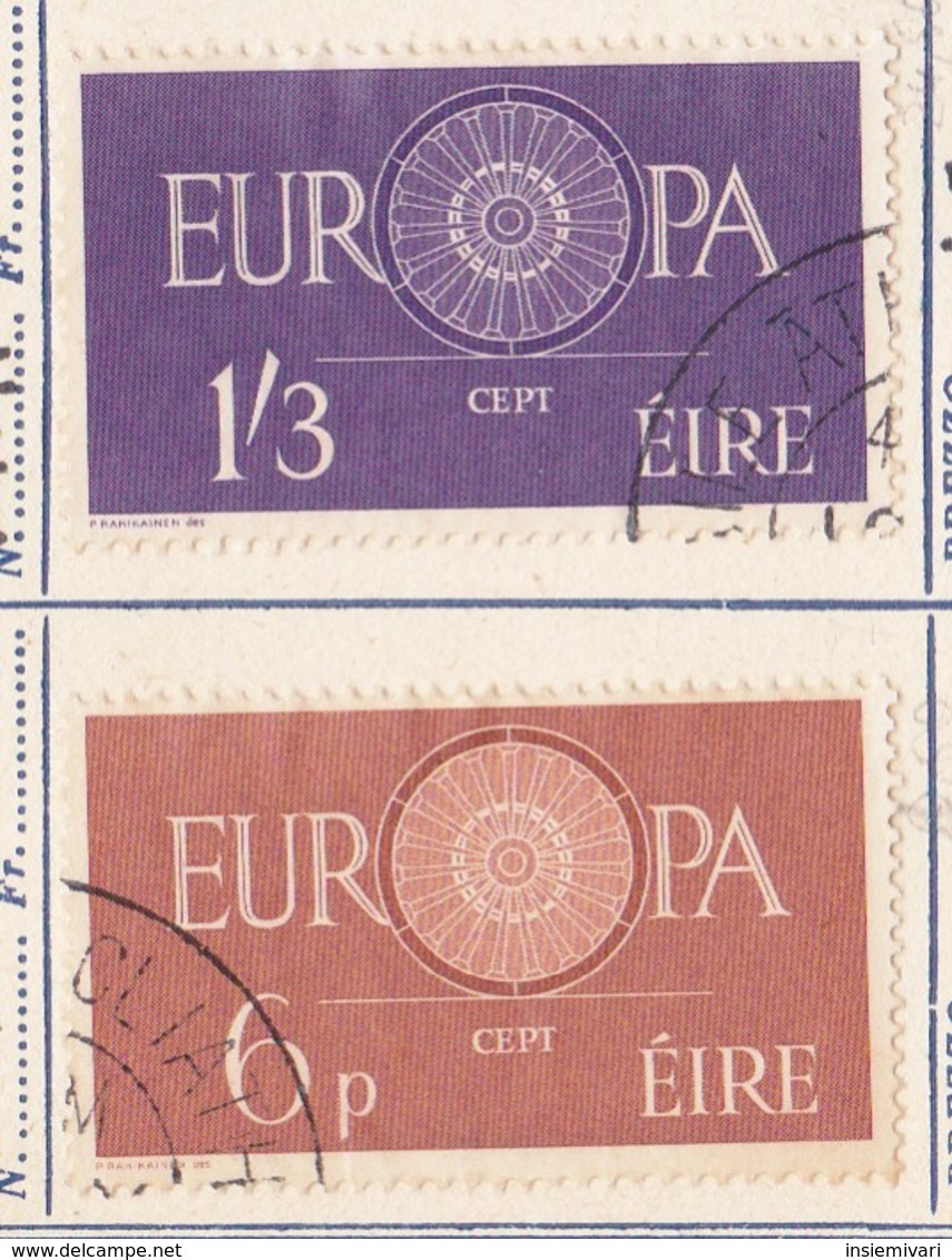 E+IRLANDA 1960 Europa 2 Valori. - Usati