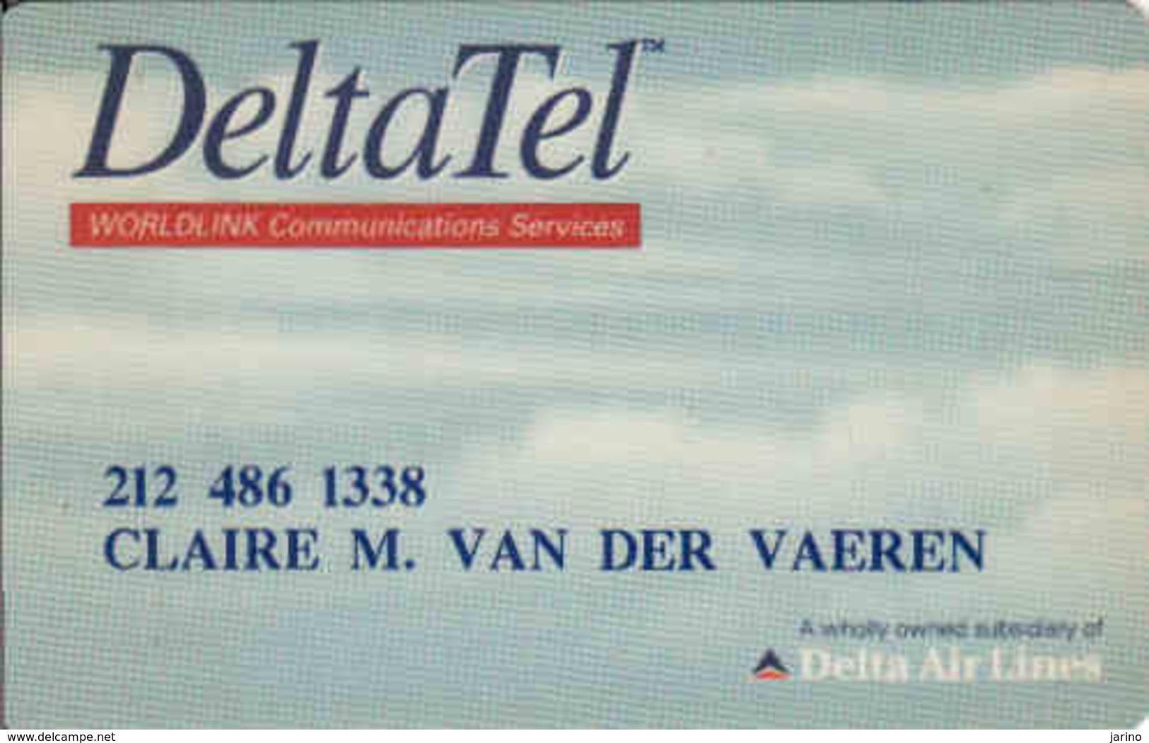 United States, Delta Ait Lines Transport Magnetic Card, DeltaTel - Moteurs