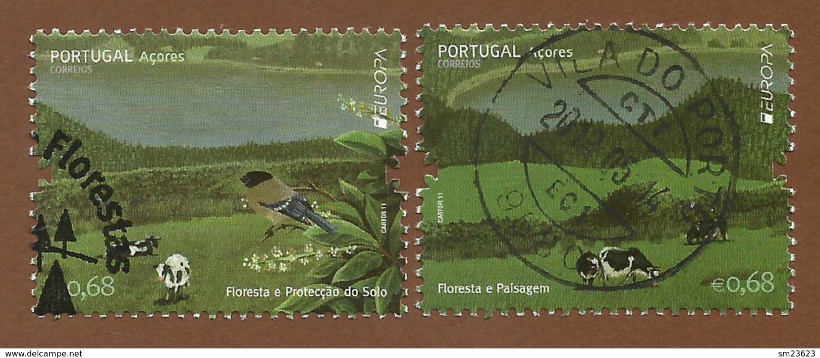 Portugal / Acores  2011  Mi.Nr. 569 / 570 , EUROPA CEPT - Der Wald - Gestempelt / Used / (o) - 2011