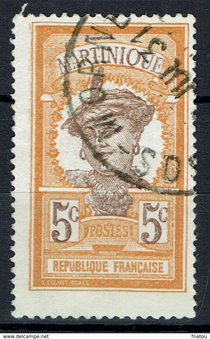 Martinique, Martiniquaise Woman, 5c, 1922, VFU  Nice Postmark - Gebruikt