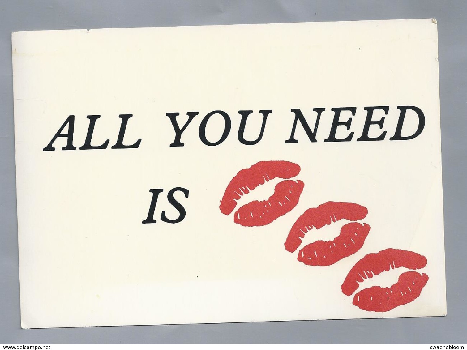 NL.- ALL YOU NEED IS ....... Ongelopen - Reclame