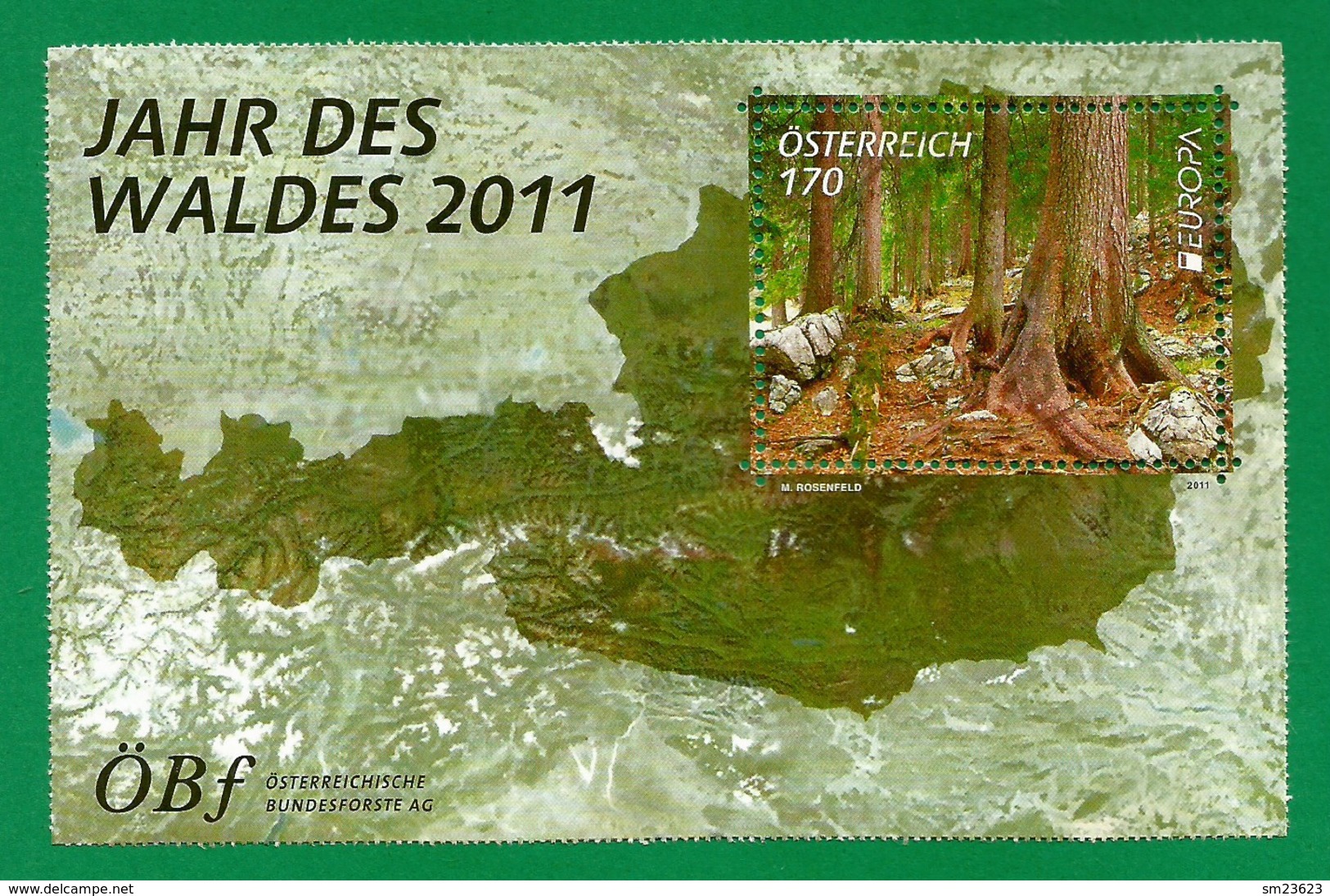 Österreich  2011  Mi.Nr. Block 67 (2953) , EUROPA CEPT - Der Wald - Gestempelt / Used / (o) - 2011