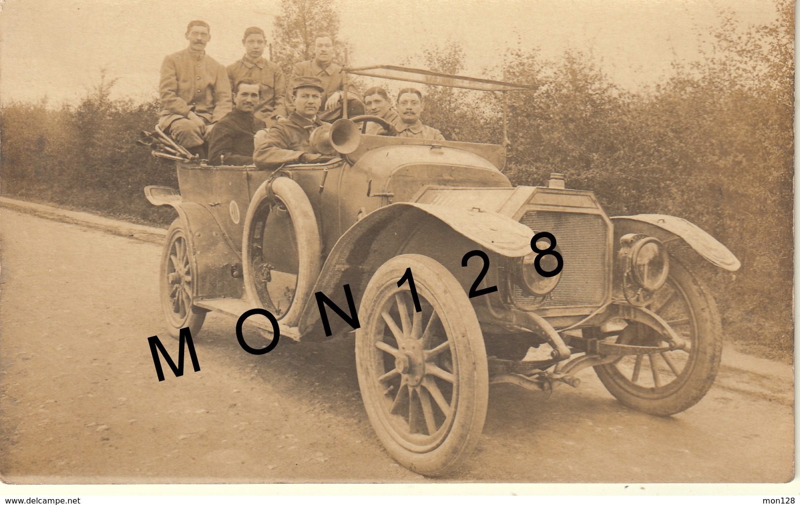 AUTOMOBILES VOITURES VOITURE TORPEDO ANNEE 10- MILITAIRES - PHOTO CARTE - Turismo