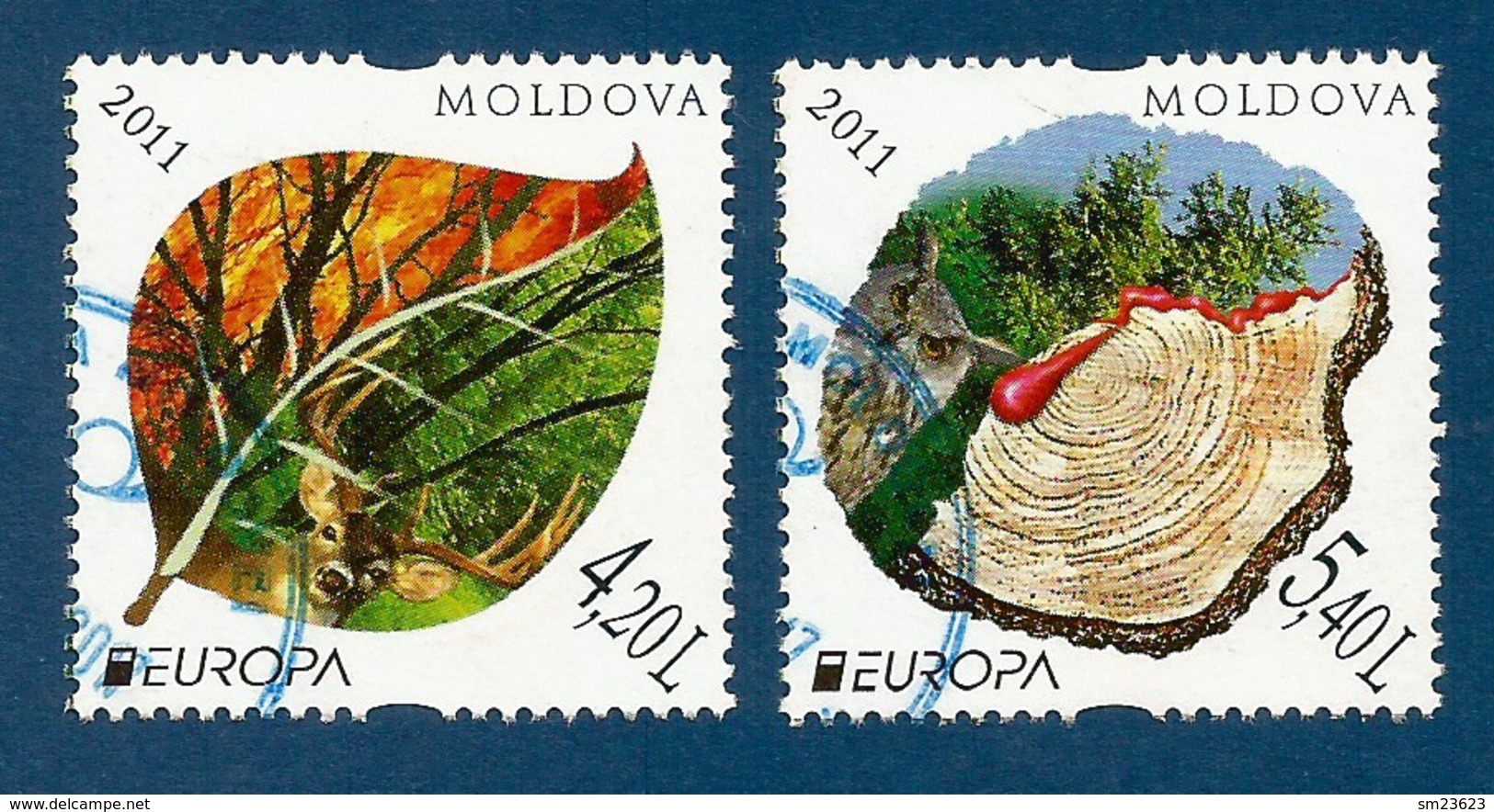 Moldawien / Moldova  2011  Mi.Nr. 749 / 750 , EUROPA CEPT - Der Wald - Gestempelt / Used / (o) - 2011