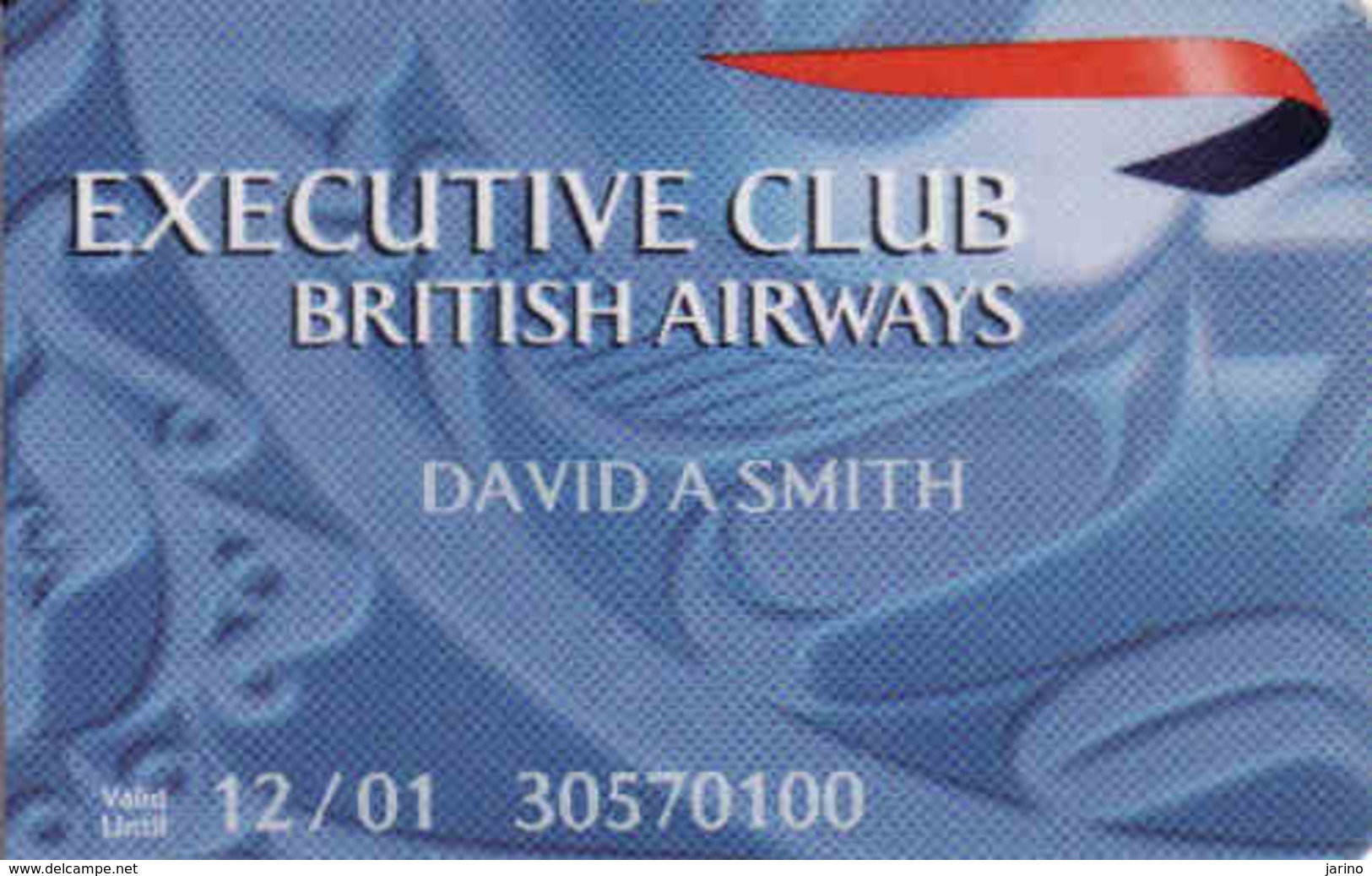 United Kingdom, British Airways, Transport Magnetic Card, Executive Club - Moteurs