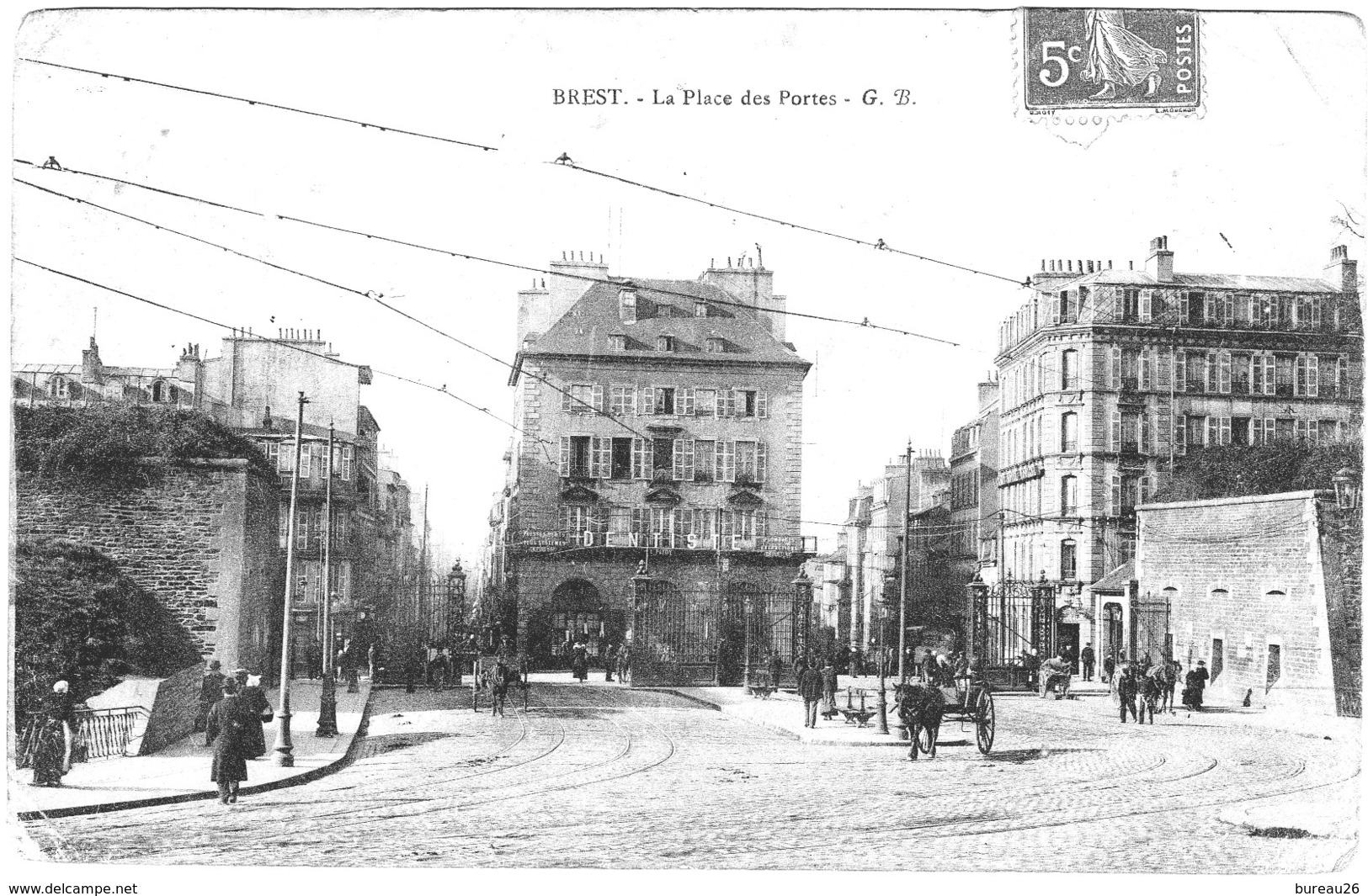 BREST La Place Des Portes éditeur GB (dentiste) - Brest