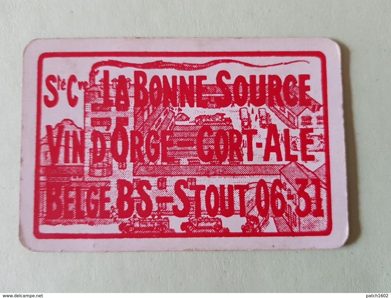 La Bonne Source Vin D'orge-cort-ale Belge Une Carte à Jouer Jeu Cartes - Other & Unclassified