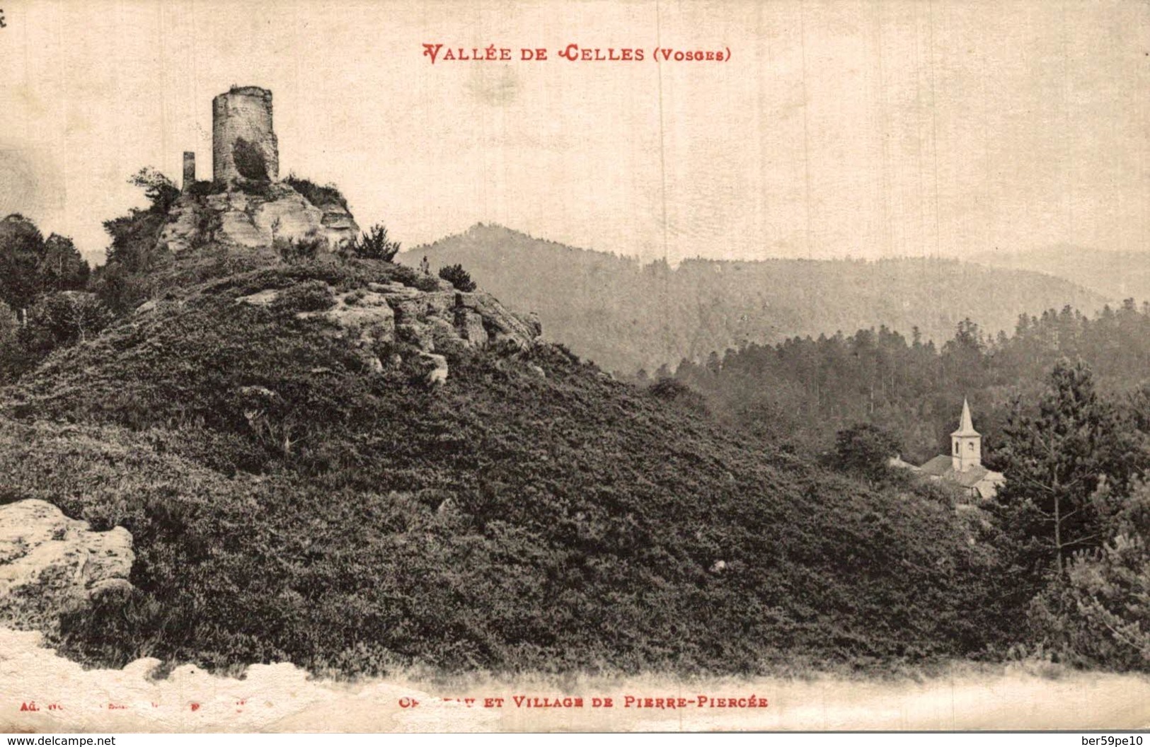 88 VALLEE DE CELLES  CHATEAU ET VILLAGE DE PIERRE-PERCEE - Autres & Non Classés