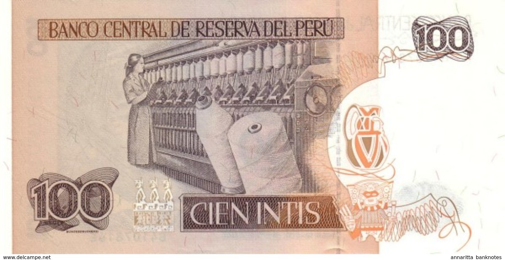 PÉROU 100 INTIS 1987 P-133 NEUF [PE133] - Peru