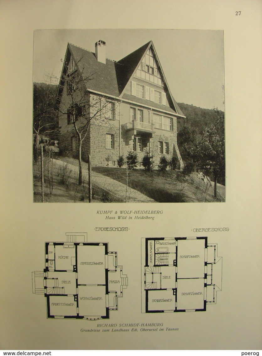 MODERNE BAUFORMEN - REVUE ALLEMANDE D' ARCHITECTURE - N°1 De 1910 Très Illustrée Belle Facture Très Nombreuses Planches - Autres & Non Classés