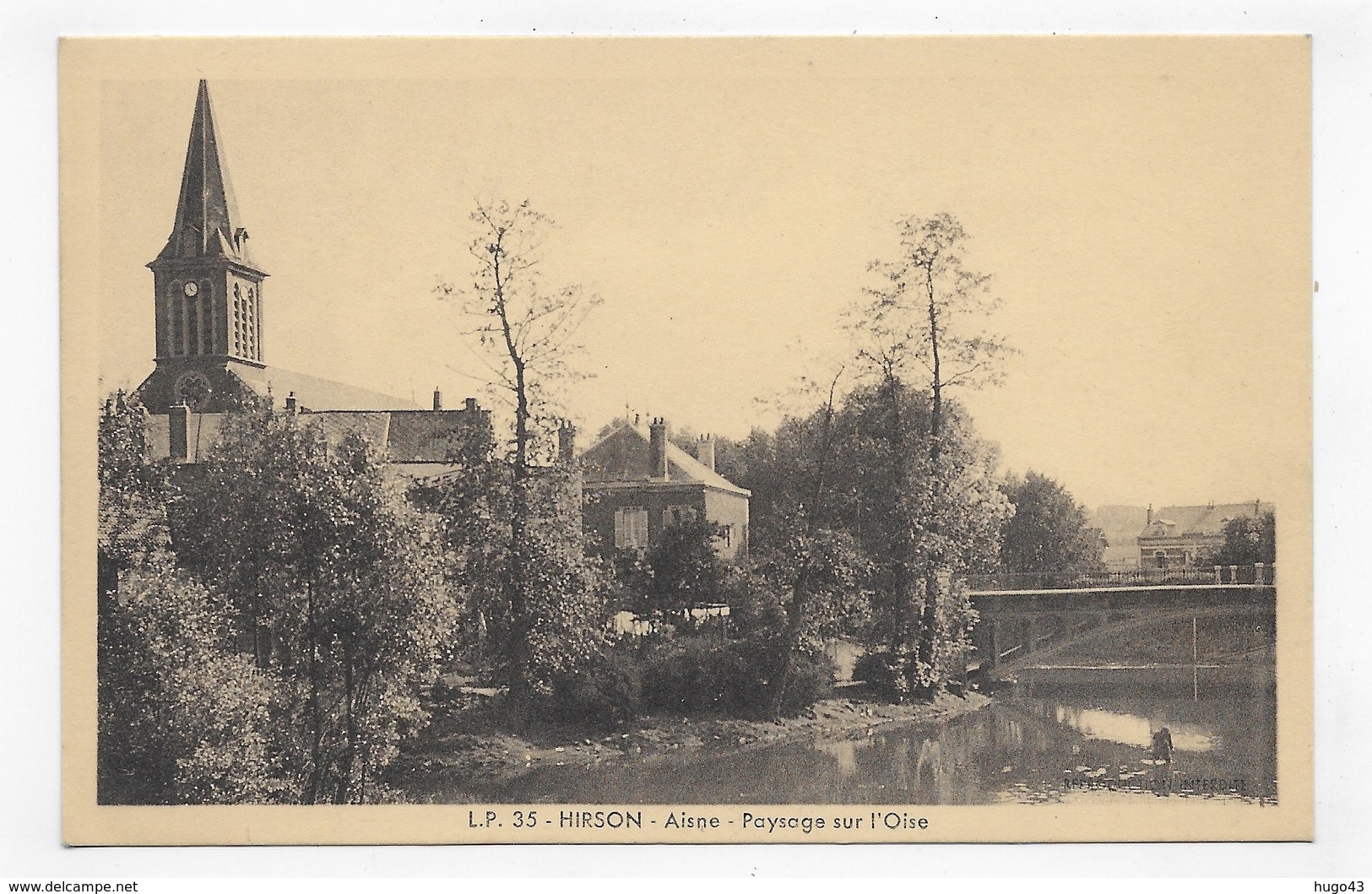 HIRSON - N° 35 - PAYSAGE SUR L' OISE - Ed. LUCIEN POLLET A LILLE - CPA NON VOYAGEE - Hirson