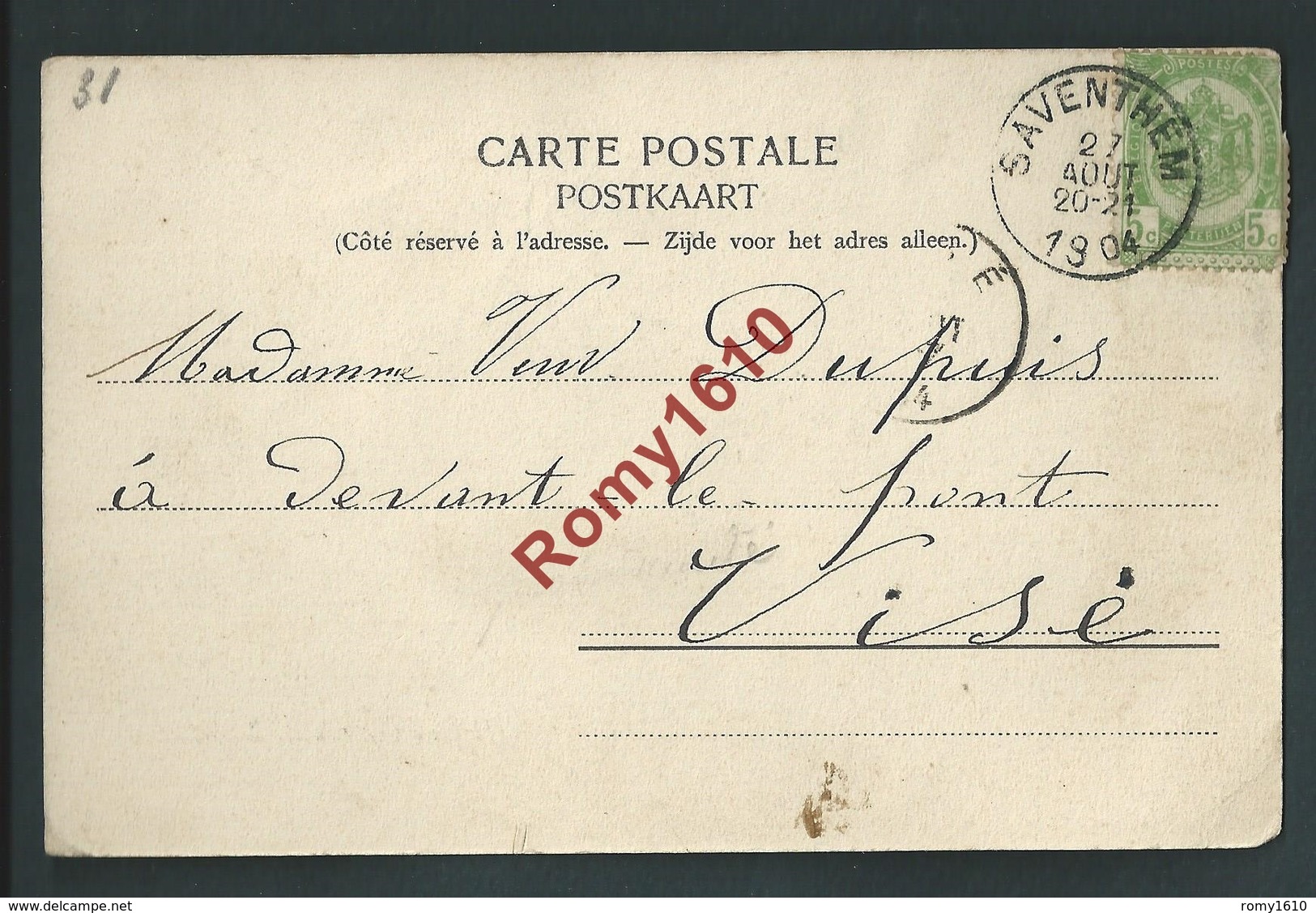 Saventhem. Zaventem.  L'ancien Château En 1904. Nels Série 11, N°565. 2 Scans. - Zaventem