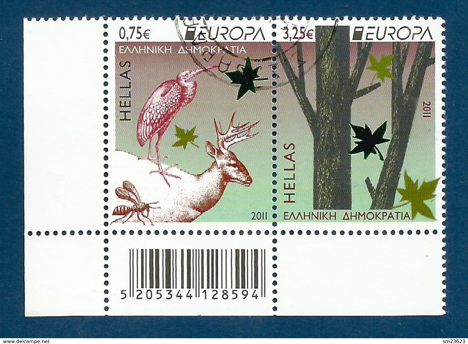 Griechenland  2011  Mi.Nr. 2617 / 2618 A , EUROPA CEPT - Der Wald - Gestempelt / Used / (o) - 2011