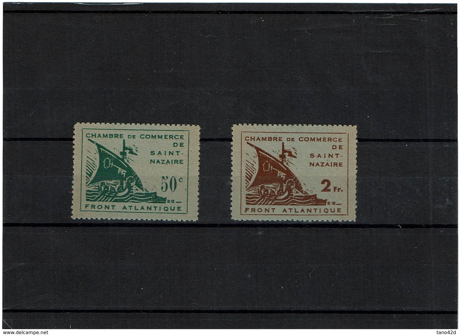 II GM CHAMBRE DE COMMERCE DE SAINT NAZAIRE  SERIE NEUVE TTB - War Stamps