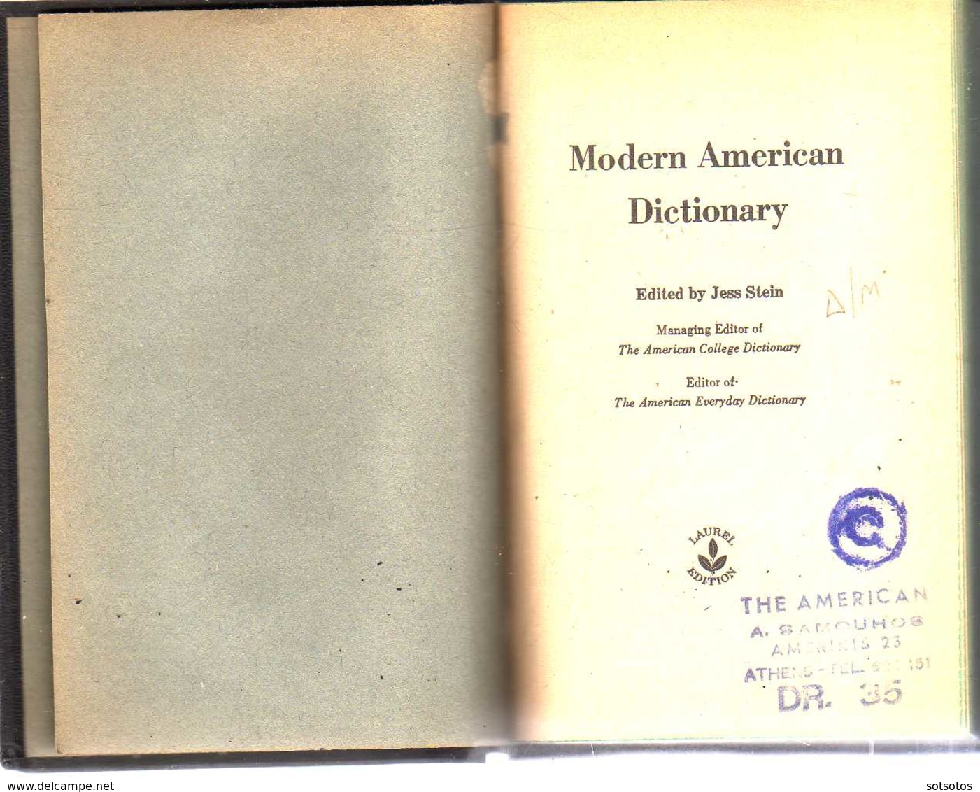 MODERN AMERICAN DICTIONARY: Ed. By Jess STEIN - DELL PUBLISHING CO, New York 1963 - Hlf Leather Binding - 636 Pgs - Dictionnaires, Thésaurus