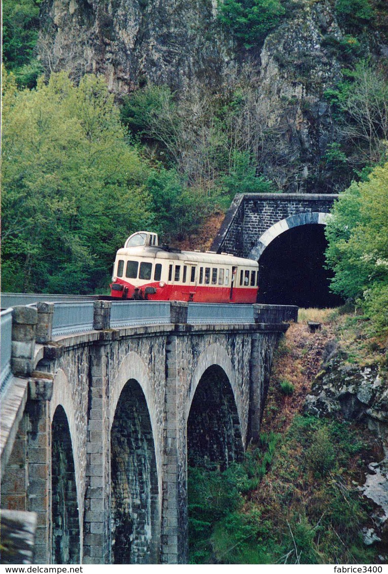 Tunnel Et Viaduc Du Chavanon (19-63)  Autorail Picasso Photo 9 X 13 - Trains