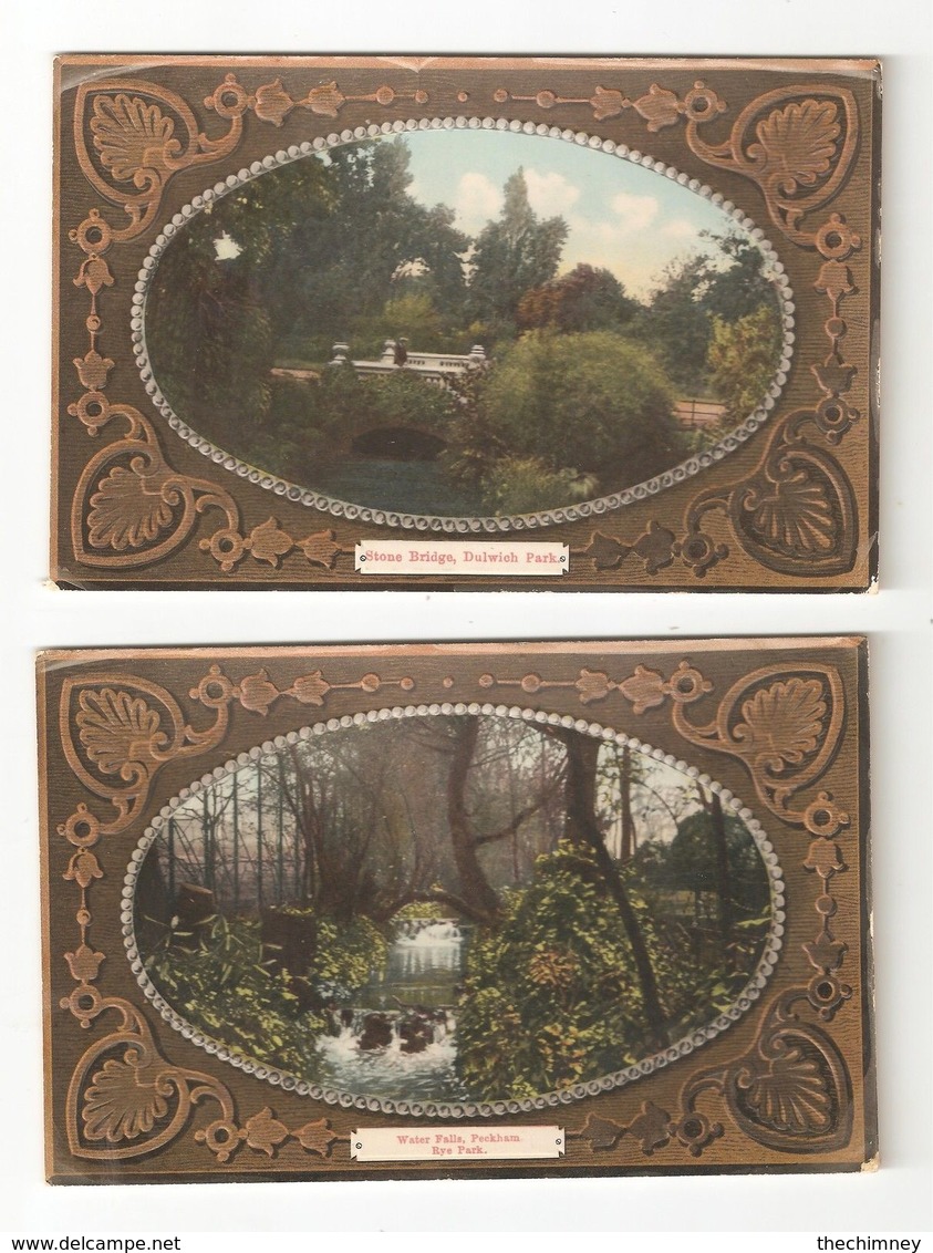 TWO POSTCARDS ONE OF DULWICH THE OTHER PECKHAM PARK BOTH USED - Londen - Buitenwijken