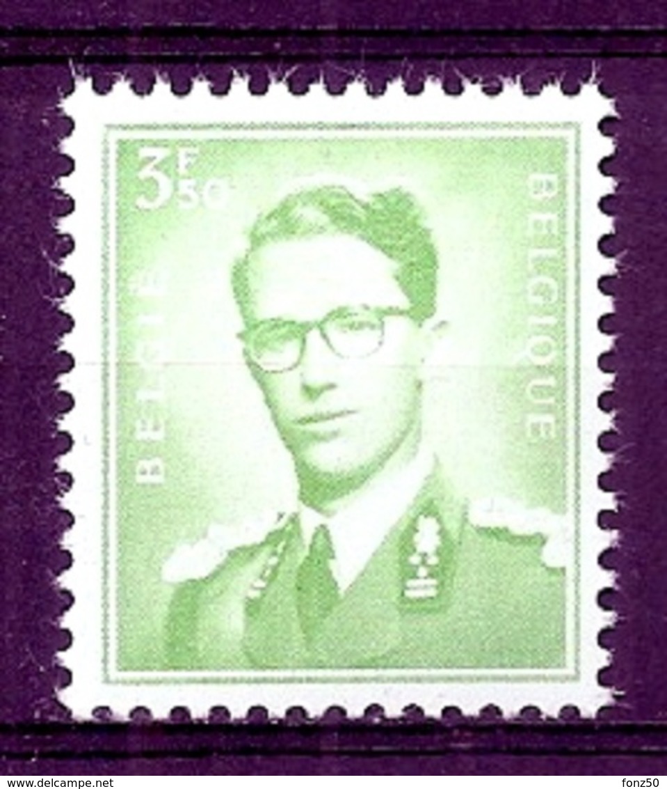 BELGIE Boudewijn Bril * Nr 1068 * Postfris Xx * WIT PAPIER - 1953-1972 Lunettes