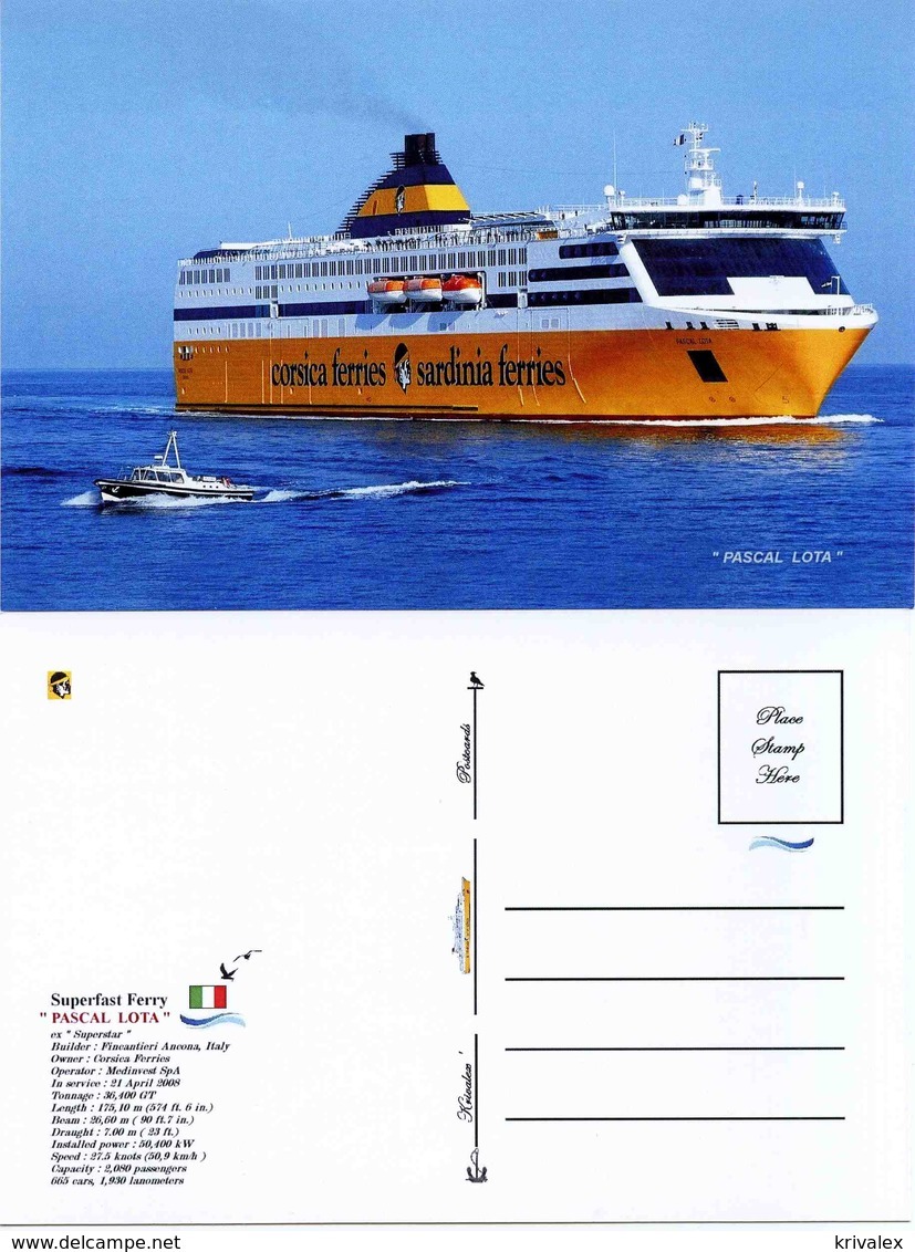 Ship Postcards -Passenger   Ship "Pascal  Lota  "    Read Description - Other & Unclassified