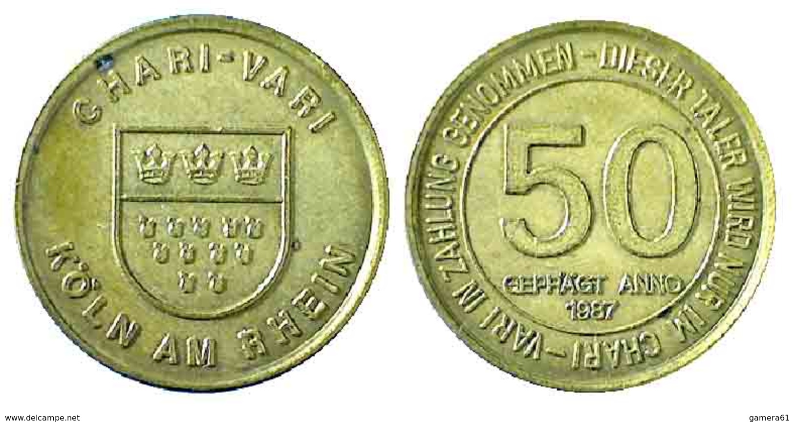 02099 GETTONE JETON TOKEN MUNICIPAL LOCAL CHARI VARI KOLN AM RHEIM - Autres & Non Classés