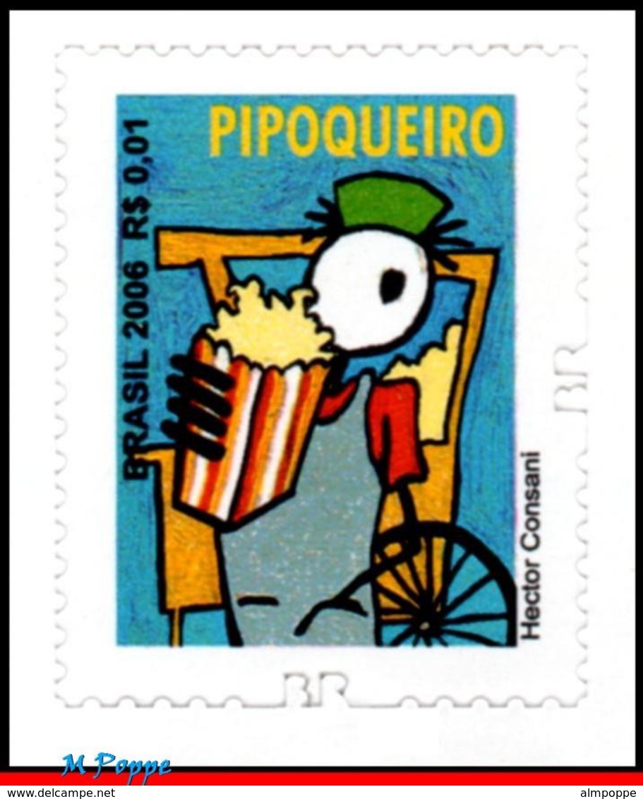Ref. BR-2997A BRAZIL 2011 ., POPCORN SELLER,OCCUPATION, , JOBS, MODEL 2006 WITH BR, MNH 1V Sc# 2997A - Other & Unclassified